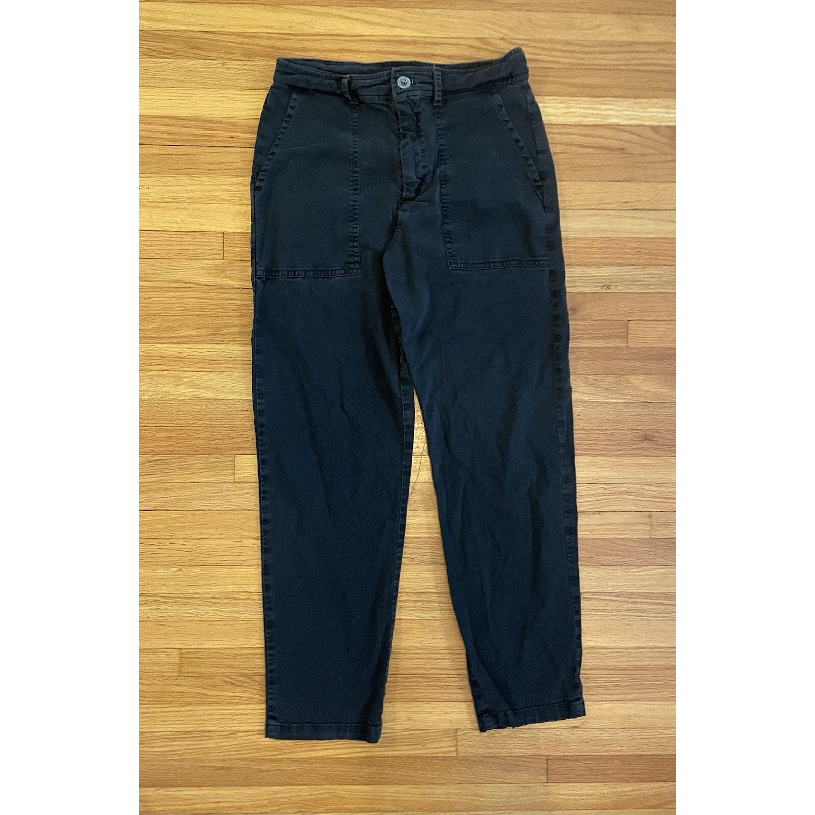 Bella Dahl- Sutton Rolled Patch Pant Trouser Women's 27 Black